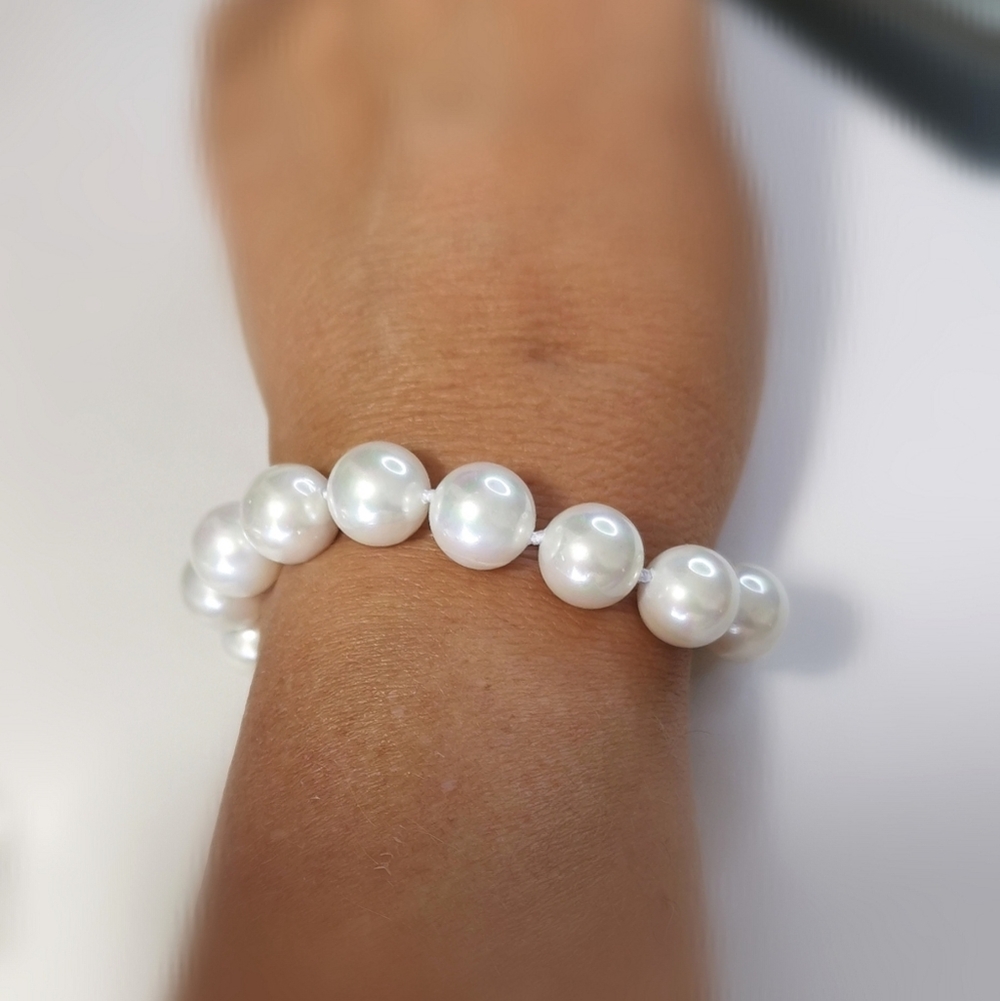 White Tahitian South Sea Shell Pearl Bracelet 🆕